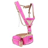 Lovoski 赤ちゃん　人間工学　ベビーキャリア　ヒップシート　抱っこひも　ベビースリング　全4色 - ローズレッド