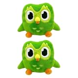 グリーンフクロウぬいぐるみ、かわいいデュオフクロウぬいぐるみスローピロー、ミニ フクロウぬいぐるみ、フクロウぬいぐるみ、お子様、ギフト、装飾用 (20CM)