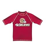 NFL San Francisco 49ers Boy 's Licensed Rashguard Top レッド