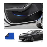 マツダ3 セダン ファストバック BP系 専用ドアキックガード ドアキックマット ドアトリムカバー 新型Mazda3 FASTBACK/SEDAN 2019年~現行 車種専用設計 運転席側 助手席側 後部席両側用 4Pcsセット (カーボン調)