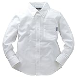 西松屋 [EFD] 布帛無地ストライプ長袖シャツ 【100cm・110cm・120cm・130cm・140cm】　100　ホワイト