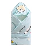 0-6 M、春/秋新生児用幼児用毛布ブランケット[ベア、ブルー]