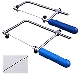 【 調節可能 】 糸のこ弓 のこぎり 鋸 ワイヤー フレーム 調節 可能 Hand Saw 【 3サイズの替刃付き 】 替刃 太 中 細 木工 DIY ハンディタイプ 懐深さ 70mm 【 Sサイズ 