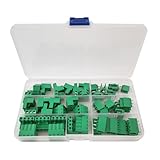 BEHOSHI PCB端子台セット プラグ対応端子台 差し込み式ネジ端子コネクタ 2EDG 5.08mm 2ピン 3ピン 4ピン スクリュー ターミナルブロック プラグイン プリント基板用 50個