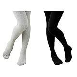 【POLKA】ポルカ ベビー ＆ キッズ V字編み カラー タイツ 2色セット （5パターン全10色） (95（80～95㎝）, ブラック＆ライトグレー)