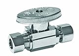 Everflow Supplies 72358pr-nlプレミアム鉛フリー5 / 8インチx 3 / 8インチod圧縮マルチTurn Straight停止バルブ