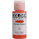 黄金の流体アクリル塗料 1 オンス ピロール オレンジ