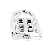 Fenteer 2個入り　高品質　耐久性　コンビネーションロック ロック 南京錠 　旅行　荷物用 5桁 プッシュボタン　シルバー　