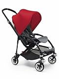 Bugaboo Bee 3 Black Frame Stroller With Grey Melange Seat (Red) by Bugaboo [並行輸入品]