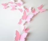 Cute Product 12Pcs 3d Butterfly Removable Wall Decals Diy Home Decorations Art Decor Wall Stickers M