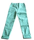 Mille Ti Rana シンプル キッズ スキニー ロング パンツ 子供用 ストレッチ ズボン (120, グリーン)