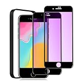 iPhone SE3 ガラスフィルム ブルーライトカット 【2枚セット/全面】 iPhoneSE第3世代 ガラスフィルム ブルーライト アイフォンSE3 保護フィルム iPhoneせ3/えすいー3 用 画面 保護 シート 強化ガラス 【貼り付け簡単/ガイド枠付き】