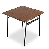 ダイニングテーブル 単品 タモ材 天然木 木製 テーブル 2人掛け 幅75cm 正方形 ブラウン