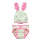 HBF ベビー ニット帽 ウサギ耳付き 毛糸 柔らかい キッズ 子供 赤ちゃん かわいい コスチューム ポッキリ 記念写真 撮影衣装