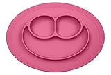 Smiley Face Silicone Baby Placemat - Oval - Pink [並行輸入品]