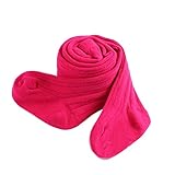 ベビータイツ　ガールズ　キッズタイツ　コットン　パンティストッキング　女の子　靴下　クツシタ　無地　シンプル　子供　肌着　厚手　（ローズ）1-6歳　Gaorui（ガオルイ）