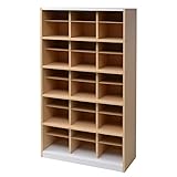 アビライト 日本製 スリッパシューズラック 3列 5段 幅81.8 高さ146 PLN-165C