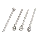 uxcell　 軸付き砥石 ダイヤモンド　マウントポイント　研削盤 2.35mm x 5mm　合金　4個入り