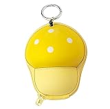 数量限定入荷 キノコ カードケース レッド オレンジ グリーン イエロー 4色 キッズ 出産祝い プレゼント ギフト (イエロー)