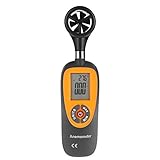 volflashy 風速計 ミニ ポータブル デジタル LCD スクリーン ディスプレイ 空気流速計 温度計 HT-91
