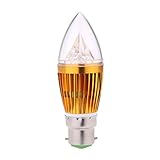 B22口金 10W LED電球 キャンドルライト シャンデリアランプ スポットライト ハイパワー　AC85-265V　塗装カラー　ゴールデン