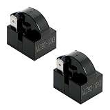 Aoピン 2 ピン 12 オーム冷蔵庫PTCスターター/スタートリレーコンプレッサースターターリレー交換部品カー冷蔵庫、ポータブル冷凍庫、飲料＆ワイン＆ビールクーラー、エアコンコンプレッサー2 Pcs
