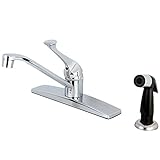 Kingston Brass FB0572 8-Inch in Spout Reach Columbia 8-Inch Kitchen Faucet with Side Sprayer, Polish