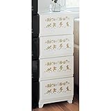 【Disney】ディズニー　樹脂チェスト ホワイト　ミッキー＆フレンズ　ホワイト　4段スリム