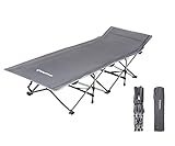 KingCamp（キングキャンプ） ベッド折りたたみ キャンピングコット コンパクト 折りたたみ式 軽量 耐荷重120kg アウトドア オフィス ビーチ KC8003 (グレー)