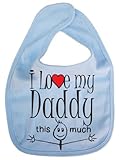 IiE, I love my Daddy this much, Unisex Feeding Bib, Pale Blue by Image is Everything