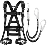lifning フルハーネス安全帯 新規格 墜落制止用器具 セット サイズ調整可能 ブラック
