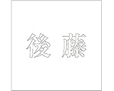 マンション表札用　切り文字カットシート貼り　 明朝文字体 ﾎﾜｲﾄ 100×100mm用 後藤