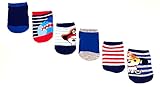 Boy 's Garanimals 6 Pair Low Cut Socksサイズ0 – 6ヶ月動物Sharks印刷