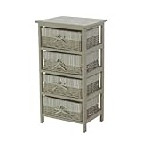 AZUMAYA インテリアボックス4段 AKB-147-4D