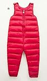 (WE●LOVE)ダウンベスト キッズ ベビー服 オーバーオール 秋冬 防寒 保温 かわいい 柔らか 快適 男女兼用 (80CM, 赤)