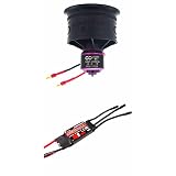 PowerFun電子ダクテッドファン50mm 11ブレードダクトファン付きRCブラシレスモーター4300KV/4Sバランステスト済み 付き ESC 40A（2〜4S）に EDF 4S RCジェット飛行機