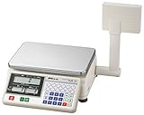 A&D 検定付き店舗用料金はかり/タワー型 SR-30K ≪ひょう量:30000g 最小表示:5~10g(使用範囲:100~30000g) 皿寸法:300(W)*210(D)mm 検定付:8地域≫