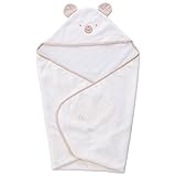 赤ちゃんの城 アフガン ベルナチュール・くま 84×84cm アイボリー　オーガニックコットン　おくるみ　日本製