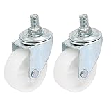 uxcell キャスター シングル 家具チェアトロリーキャスター 車輪 メタル PP 2個入り