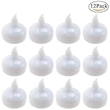 Pawaca LEDキャンドルライト キャンドルライト LED 12個セット 間接照明 おしゃれ 寝室 卓上 インテリアライト 電池式 ティーライトキャンドル LEDライト 誕生日 結婚式 ギフト プ