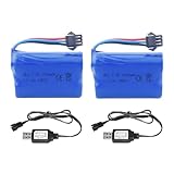 2PCS 7.4V 1100mah 2S SM-3Pプラグ リチウムイオン電池とUSB充電ケーブルに適合するTK3086B G03082R G03086R G03085R RCおもちゃRCカーTK-3082Bスタントフリップカーバッテリー