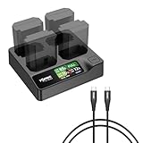 ACCSOON Toprig NP-FZ100 4チャンネルカメラバッテリー充電器 PD60W急速充電器 バッテリーチャージャー (バッテリー4個まで同時充電可能/USB-C 充電ポート/高速充電/LED数字表示/金メッキ銅ピン バッテリー保護) 、 a9/A9R/9S/a6700/a6600/a7RV/a7IV/A7R3/a7III/a7cなどに対応