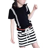 WIN　子供 ゆったり　カジュアルガールズ 　 女の子 可愛い 　カート チュニック 入園式 お出かけ お呼ばれ　子供洋服 　 (150cm, ホワイト)