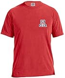 NCAAアリゾナワイルドキャッツ状態野球靴紐半袖快適カラーTシャツ、赤、レッド