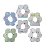 Munya Munya(ムニャムニャ)6重ガーゼ 赤ちゃん スタイ ベビー よだれかけ 6枚セット ビブ 360度回転 お食事 エプロン (6枚セット(B))