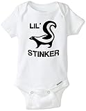 blakenreag Lil ' Stinker Skunk Funny Baby Onesie赤ちゃん男の子女の子服 カラー: ホワイト