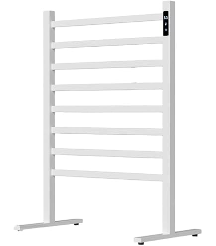 Amazon.co.jp: タオルウォーマーと乾燥ラックホワイト、S字型の自立型