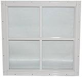 Shed Windows and More, Inc. 小屋用窓 ホワイトフラッシュマウント安全ガラス 12×12インチ 