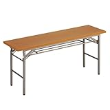 折りたたみテーブル 棚付き W150×D45cm チーク【ストア･エキスプレス】