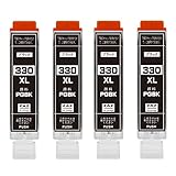 ZAZ BCI-330XLPGBK 4本セット 互換インク TS8830 TS8730 TS8630 TS8530 BCI330 BCI331 BCI-330 BCI-331 BCI-331XL+330XL/6MP の顔料ブラック4本） ICチップ付き 残量表示可能 ink-811-2set